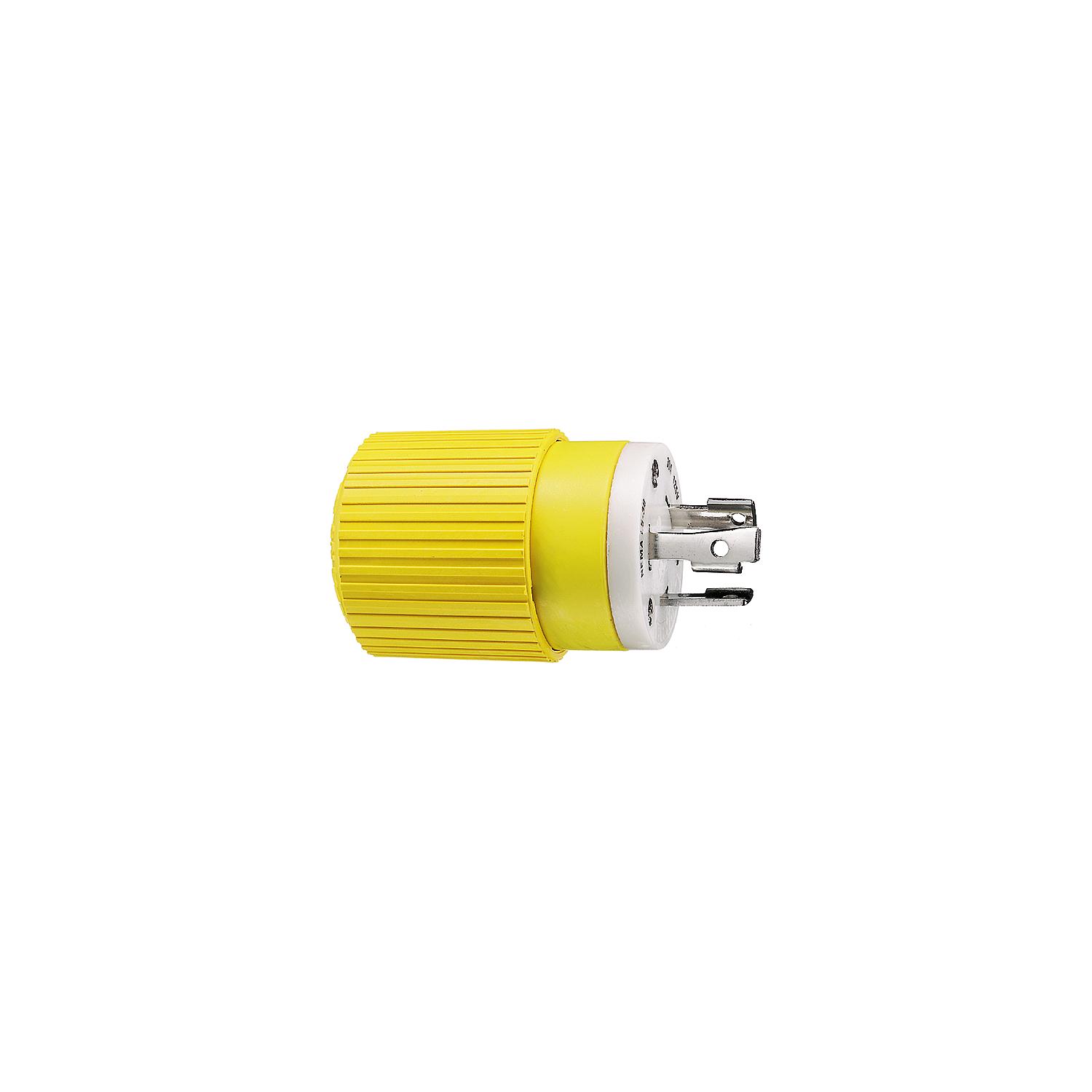 Hubbell HBL305CRP Yellow 30A 125V Locking Plug