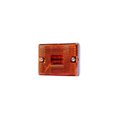 Hopkins B423A 2 - 3/4" Rectangle  Clearance/Side Marker w/ reflex, Amber