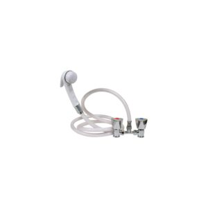 Scandvik Euro Shower Kit,  White Sprayer With White Hose and Triangle Knobs