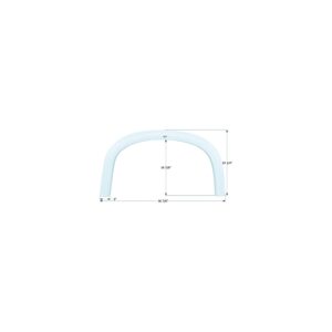 Icon 12038 Fender Skirt  Single Four Winds FS2038, Polar White