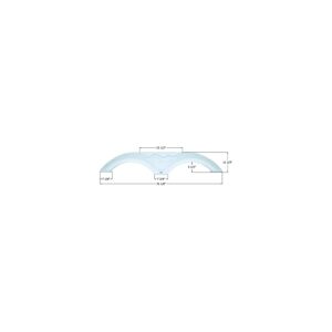 Icon 12072 Fender Skirts  Tandem Forest River Fs2072, Polar White