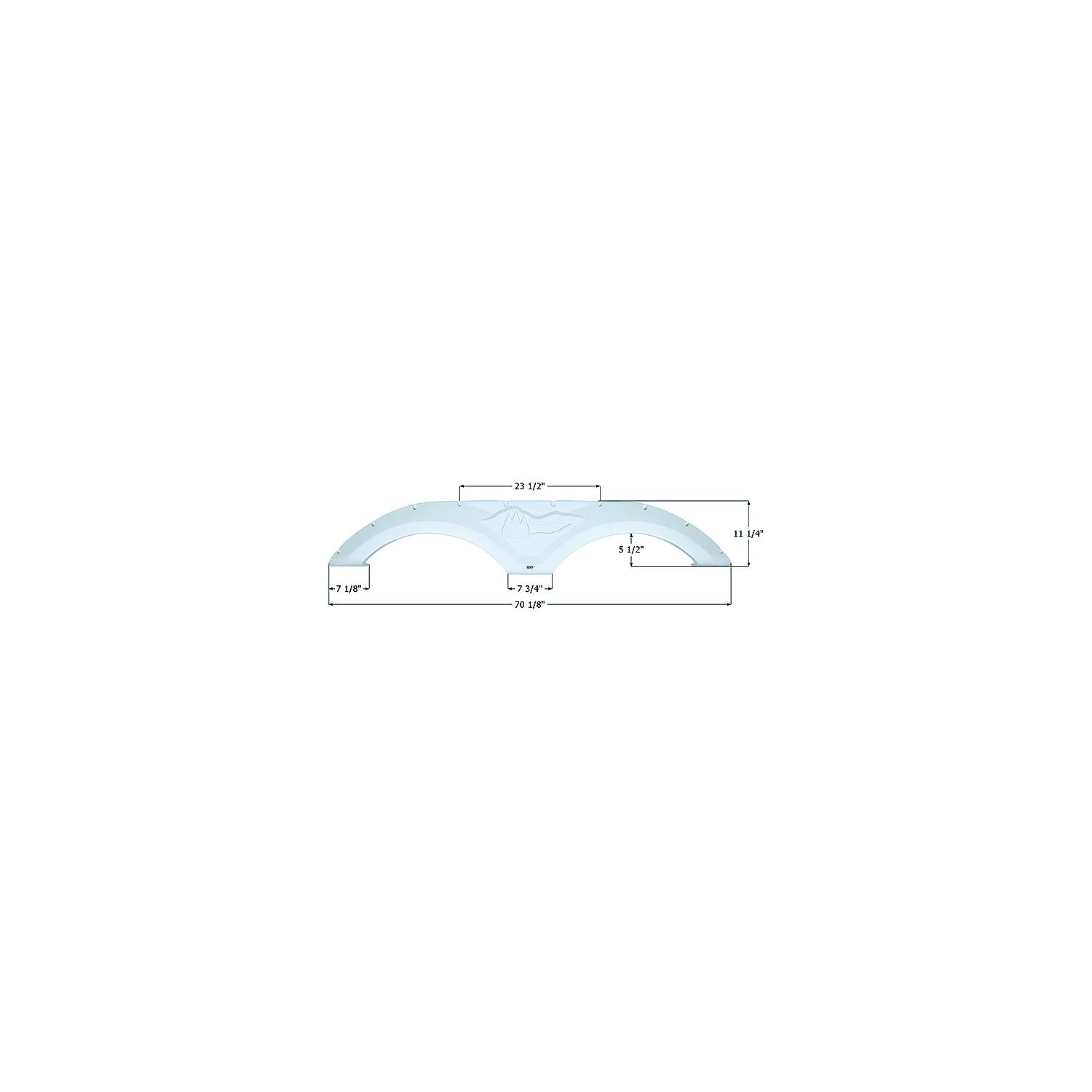 Icon 12072 Fender Skirts  Tandem Forest River Fs2072, Polar White
