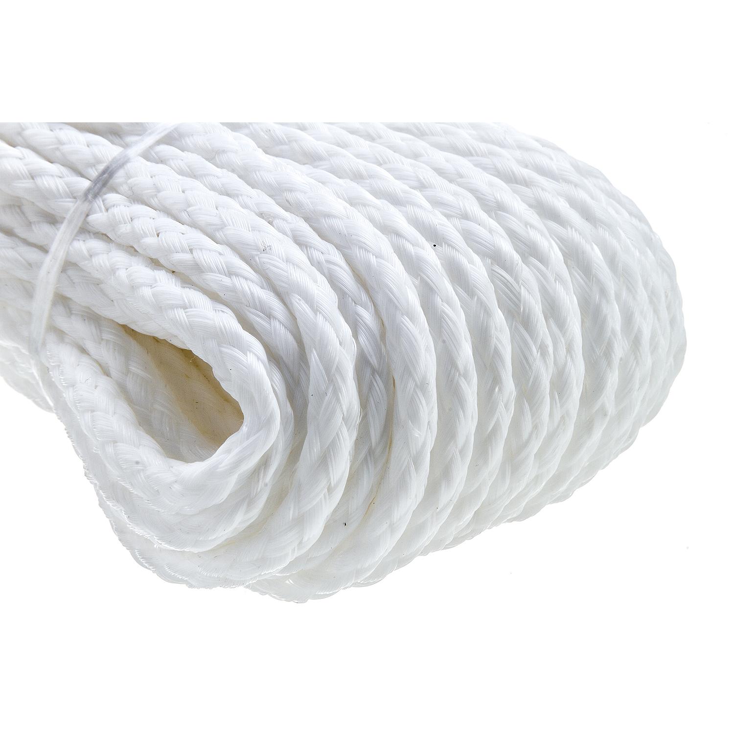 Seachoice 40201 Hollow Braid Polypropylene Anchor Line, White, 1/4" x 50' - Image 2
