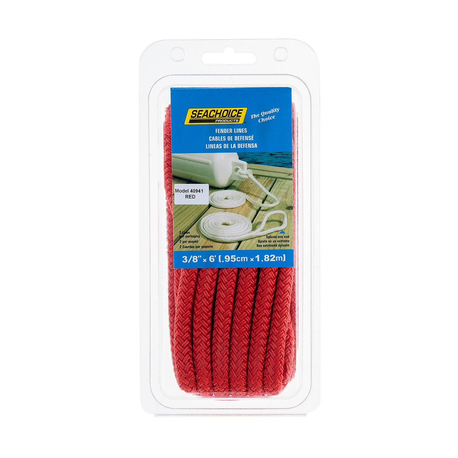 Seachoice Double Braided Nylon Fender Line (2 Per Pack)