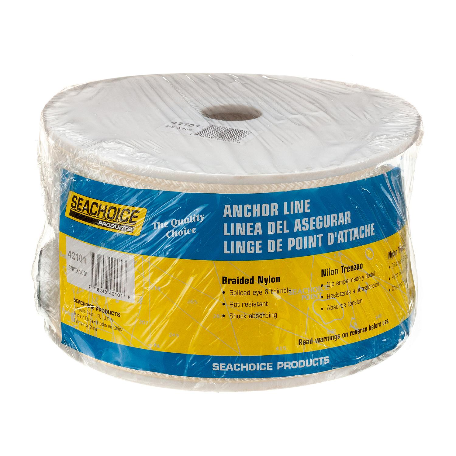 Seachoice Double Braid Nylon Anchor Line, White - Image 2