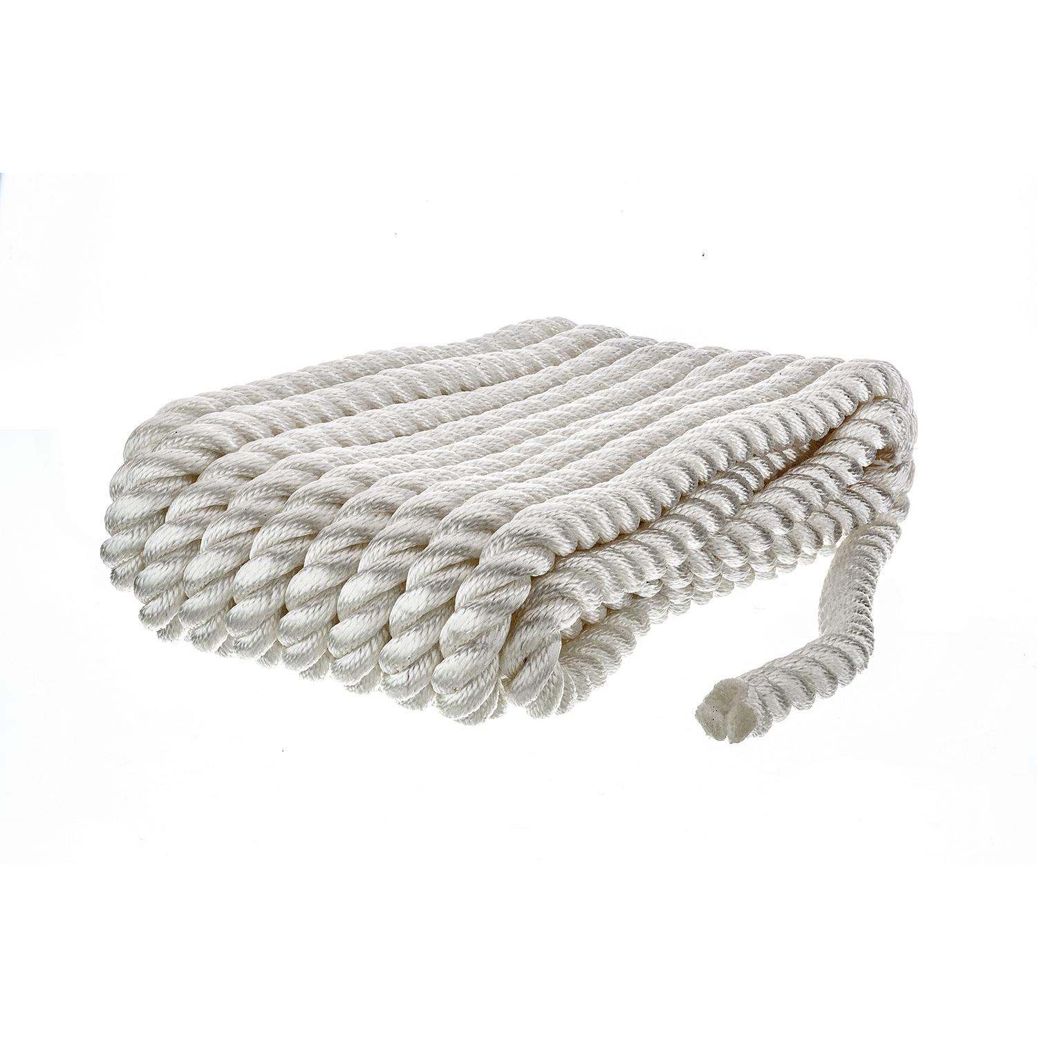 Seachoice 3-Strand Twisted Nylon Dock LineWhite - Image 5