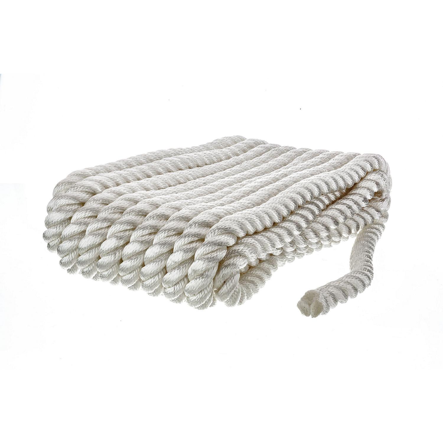 Seachoice 3-Strand Twisted Nylon Dock LineWhite - Image 4