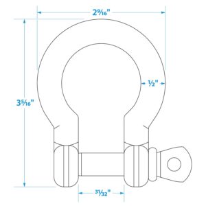 Seachoice Stainless Steel Anchor Shackle