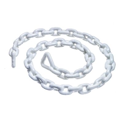 Seachoice White PVC Coated Galvanized Anchor Lead Chain 1/4" x 4' - Image 3