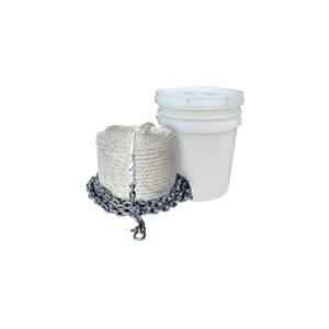 Seachoice 44568 Anchor Rode - 5/8" x 200' 3-Strand Nylon Rope and 5/16" x 15' Chain With 5/16" Shackle