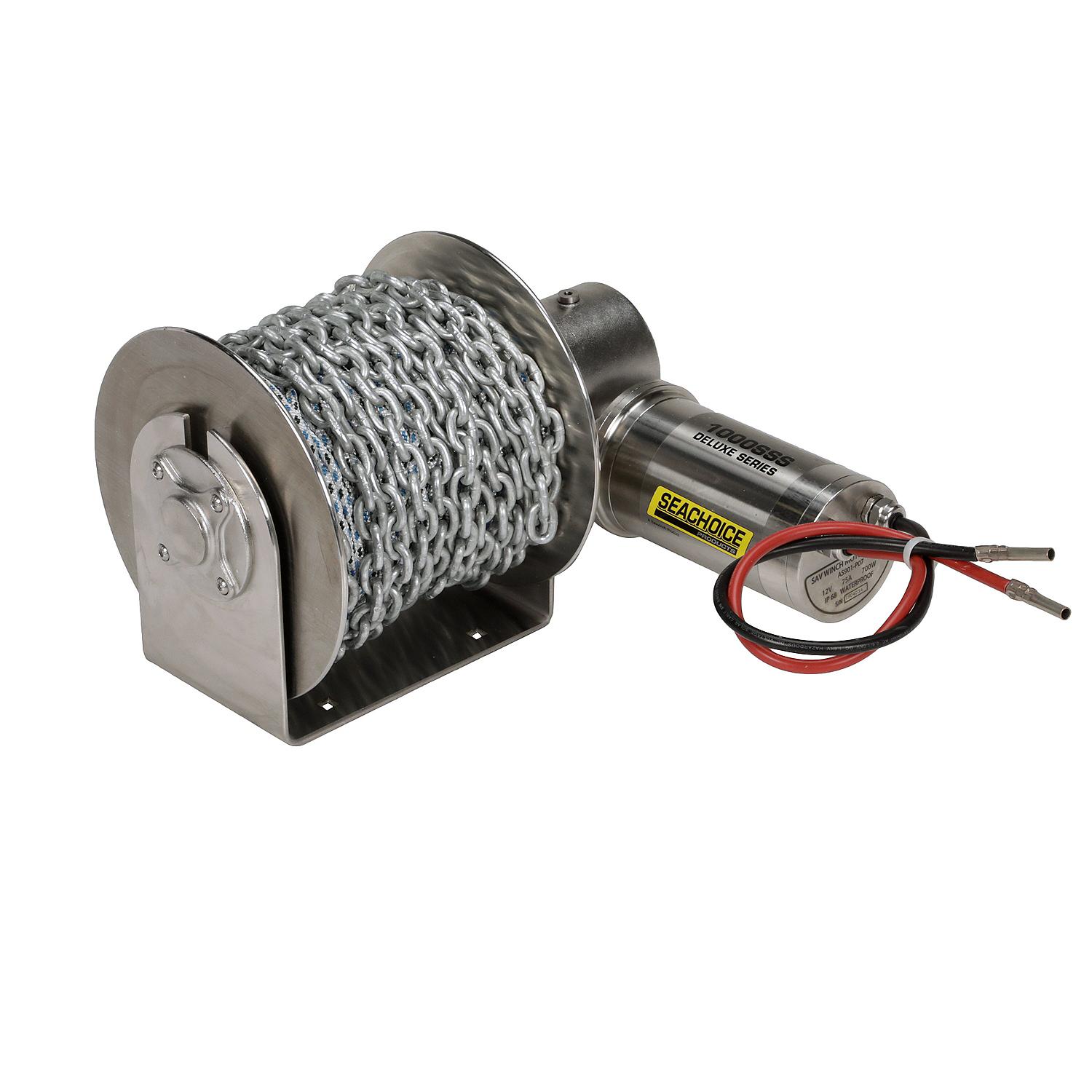 Seachoice 53721 Stainless Steel Drum Winch Kit, Deluxe Series 1000