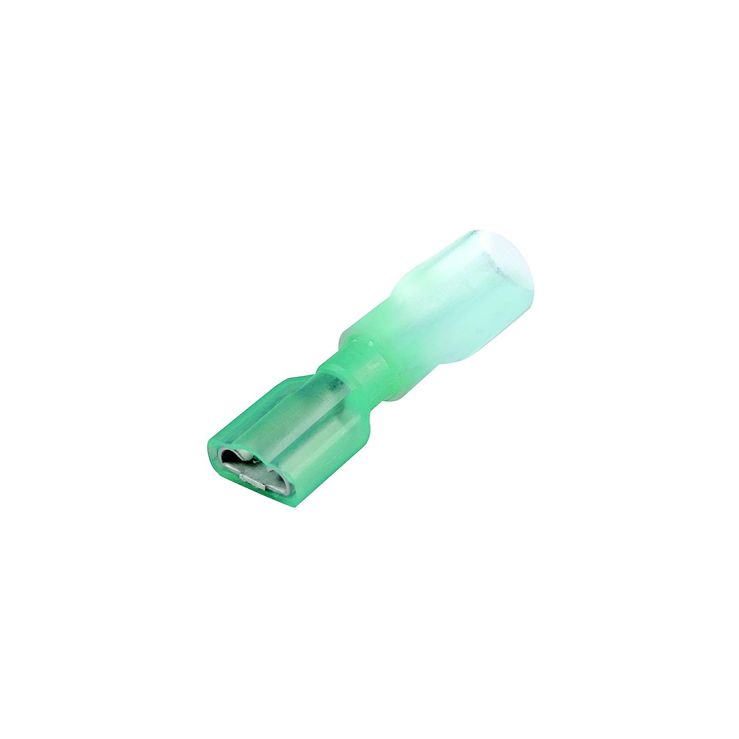 Seachoice 60293 3-to-1 Heat Shrink Insulated Quick Disconnect, 16-14 Ga., 0.187" Female, Blue, 25-Pack