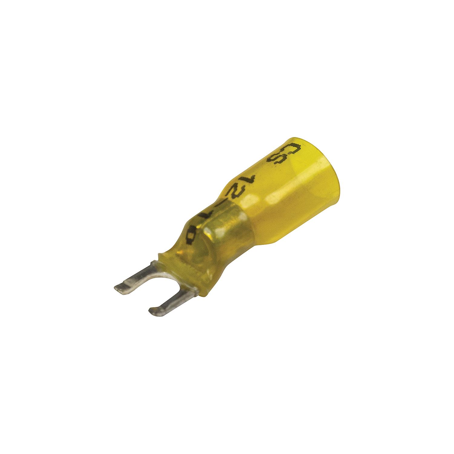 Seachoice 64059 3-To-1 Heat Shrink Spade Terminal - 12-10 Ga., #10 Stud, 25/Bag