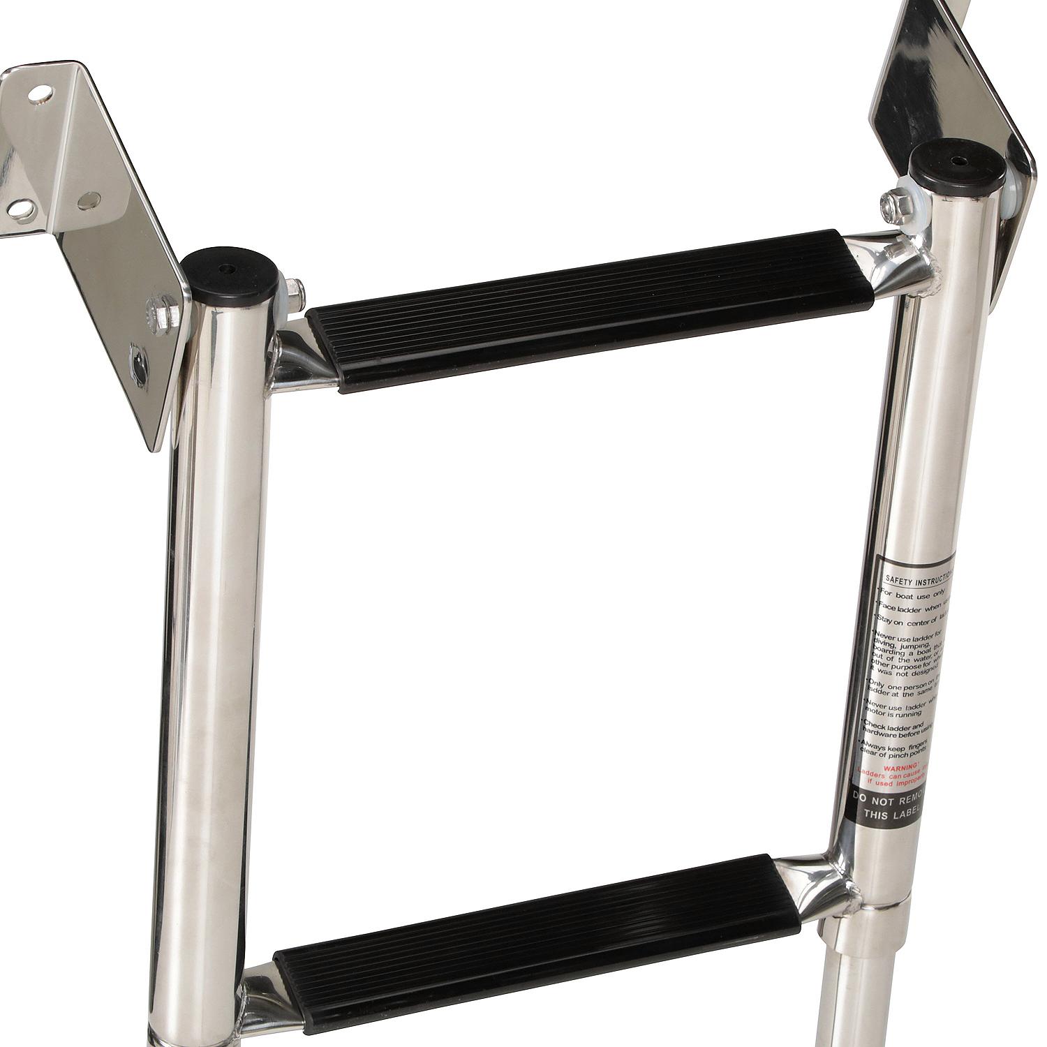 Seachoice 71231 Telescoping Transom Mount Stainless Steel 4-Step Ladder - Image 2