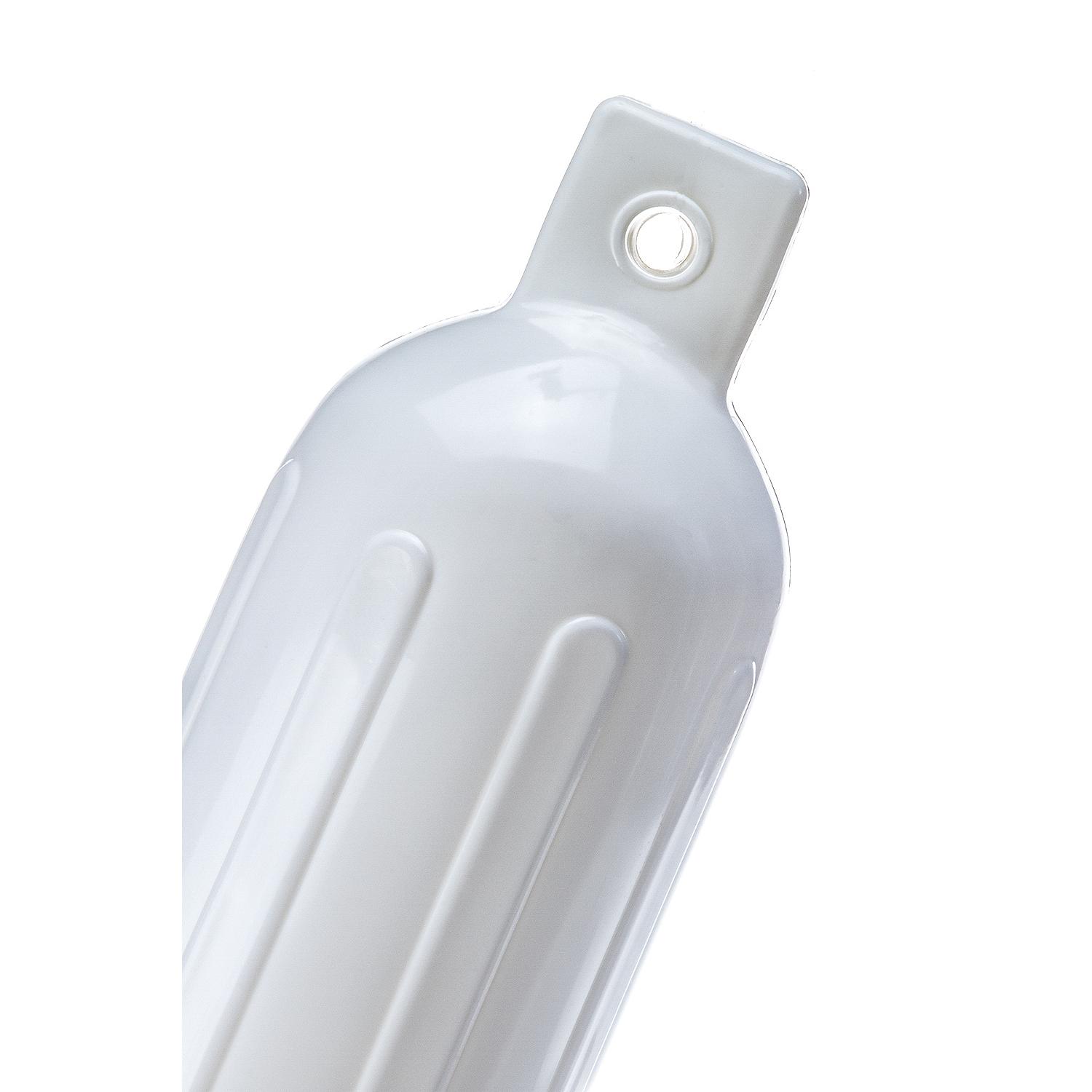 Seachoice 79011 Twin Eye Ribbed Fender, White, 5.5 x 20" - Image 5