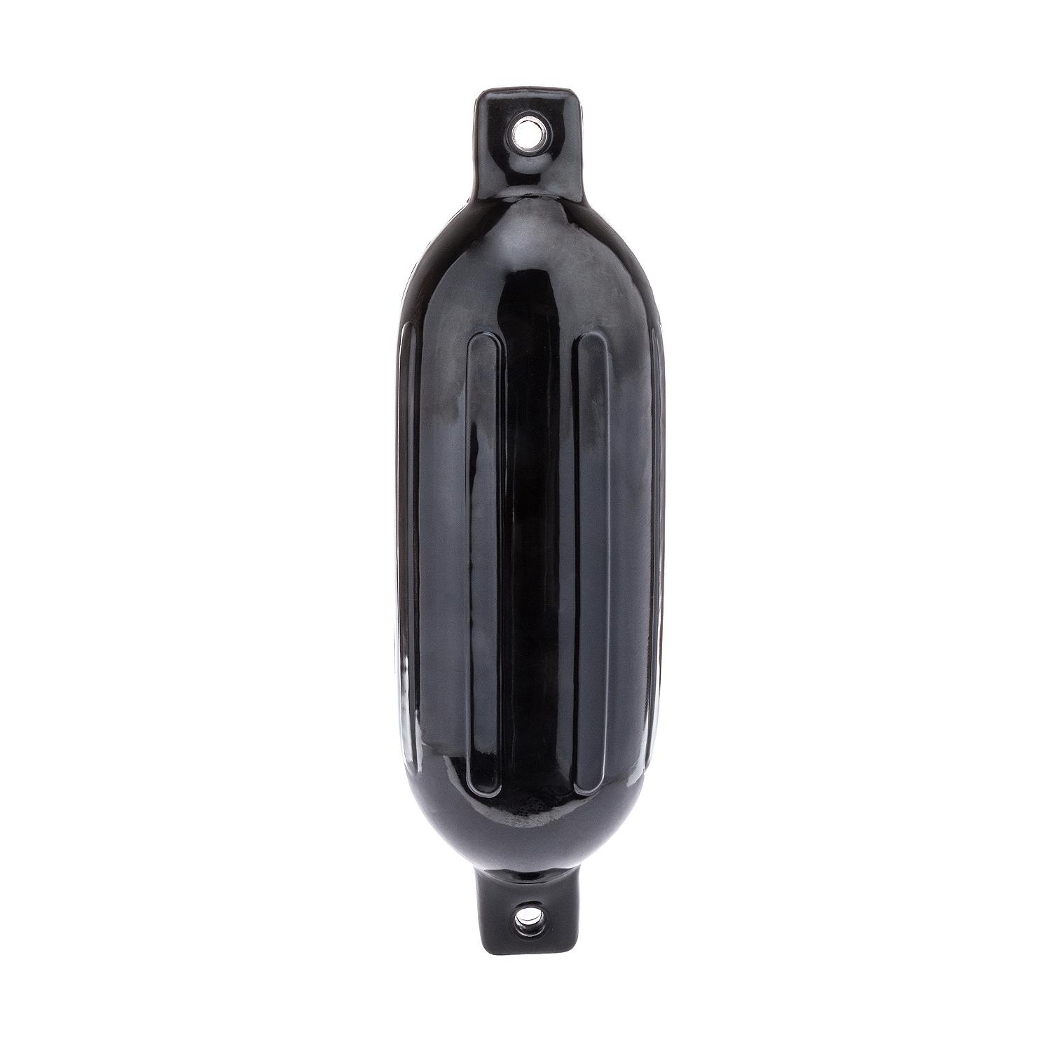 Seachoice 79061 Twin Eye Ribbed Fender, Black, 6.5 x 23"