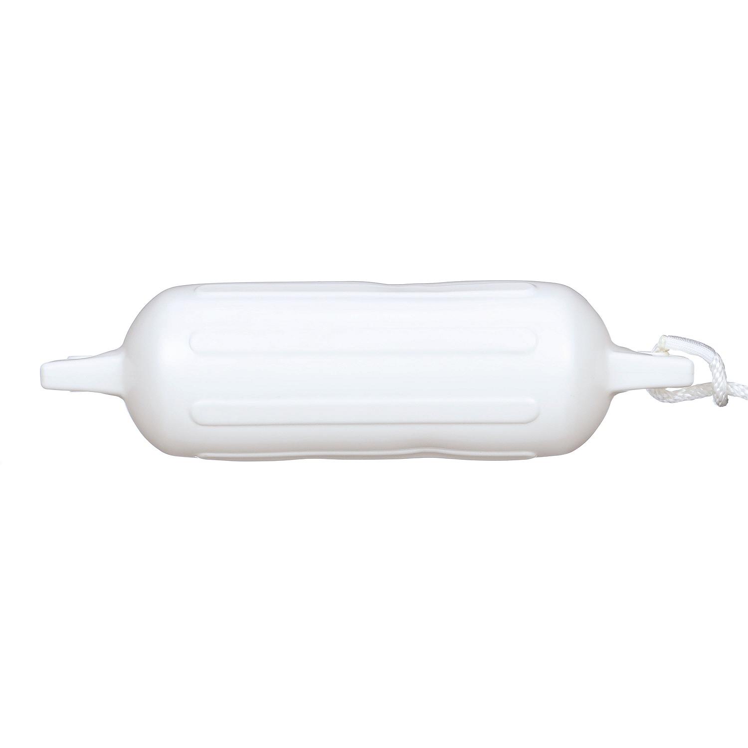 Seachoice 79251 Twin Eye Ribbed Fender Kit (Includes 2 5.5" x 20" White Fenders and 2 Matching 3/8 x 5' Fender Lines) - Image 2