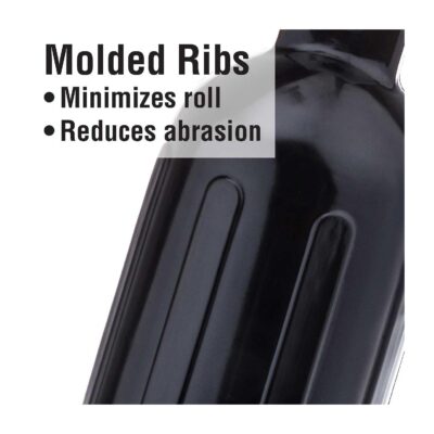 Seachoice 79281 Twin Eye Ribbed Fender Kit (Includes 2 6.5" x 23" Black Fenders and 2 Matching 3/8 x 5' Fender Lines) - Image 6
