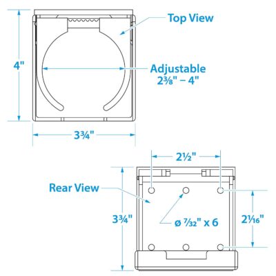 Seachoice 79451 Folding and Adjustable Drink Holder - White - Image 5