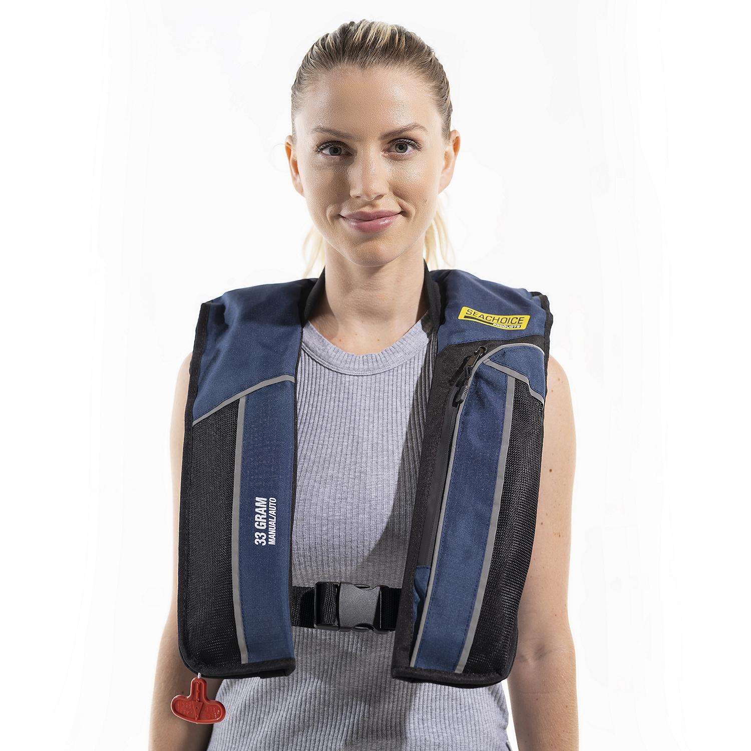 Seachoice 85863 Type V Premium Rip-Stop Inflatable PFD Adult Universal, Blue - Image 2