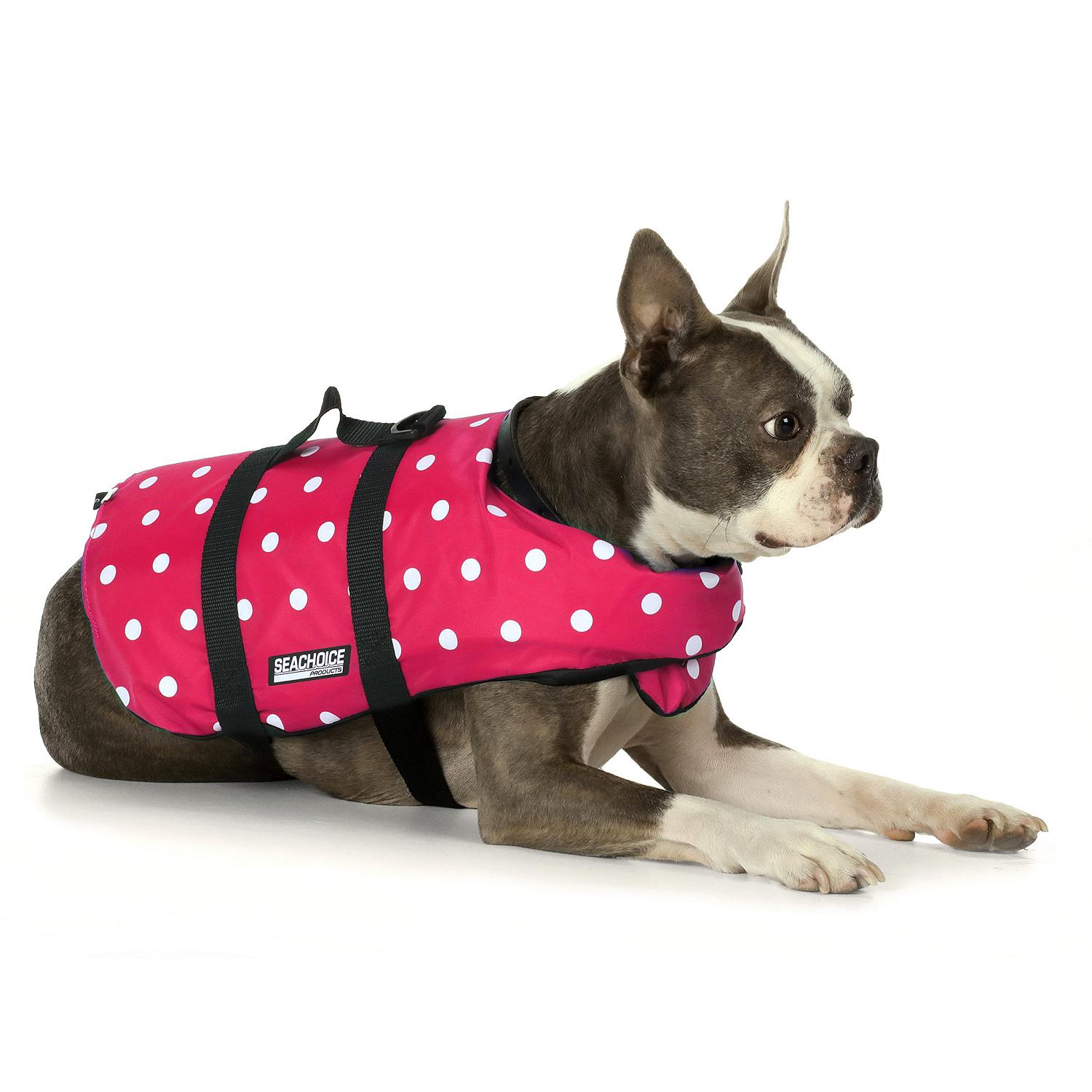 Seachoice 86380 Dog Life Vest - Pink Polka Dot, Sm - Image 2