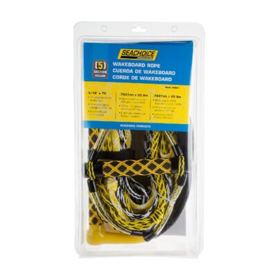 Seachoice 86801 5-Section Wakeboard Rope, 75', 15" Handle with Textured EVA Grip and 6" Trick Handle - Image 3