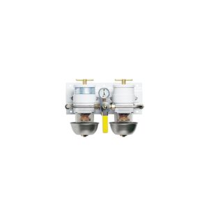 Racor 75500MAX2 Turbine Series Dual Fuel Filter W/ Rotary Valve, 2 Microns