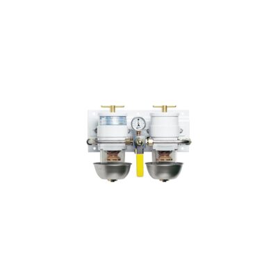 Racor 75500MAX2 Turbine Series Dual Fuel Filter W/ Rotary Valve, 2 Microns