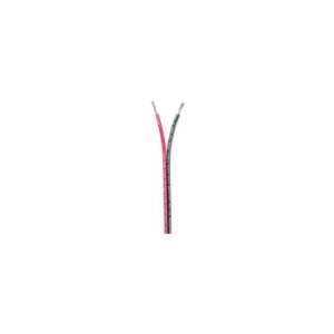 Ancor 153110 Marine Grade Tinned Copper White Flat Signal Cable, 16/2 AWG, 100', Black/Red