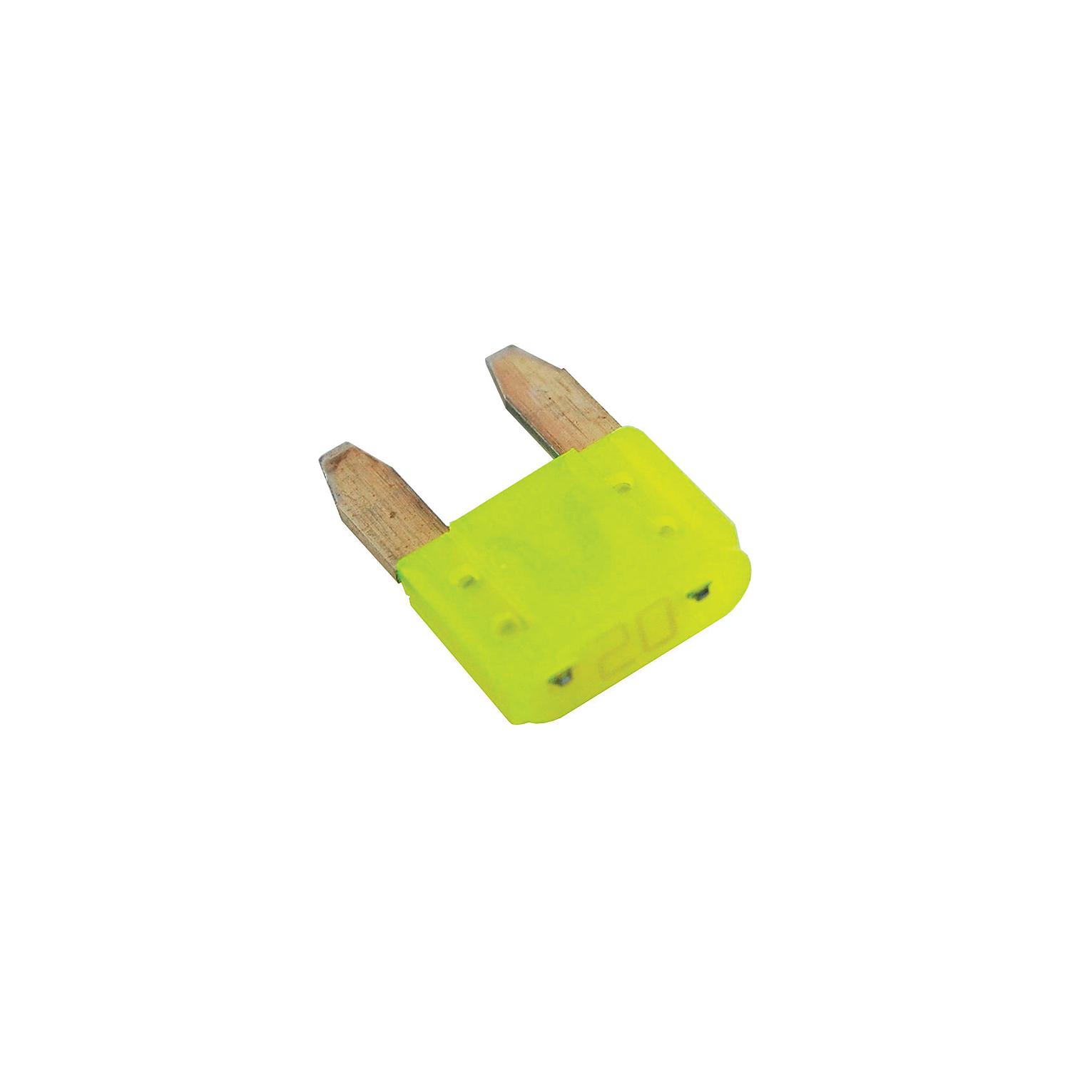 Blue Sea 5273 ATM Mini Blade Fuse, 20 Amp, Yellow, 2/pk