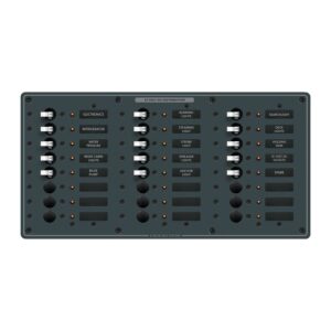 Blue Sea Systems 8264 Traditional Metal DC Circuit Breaker Panel - 24 Positions