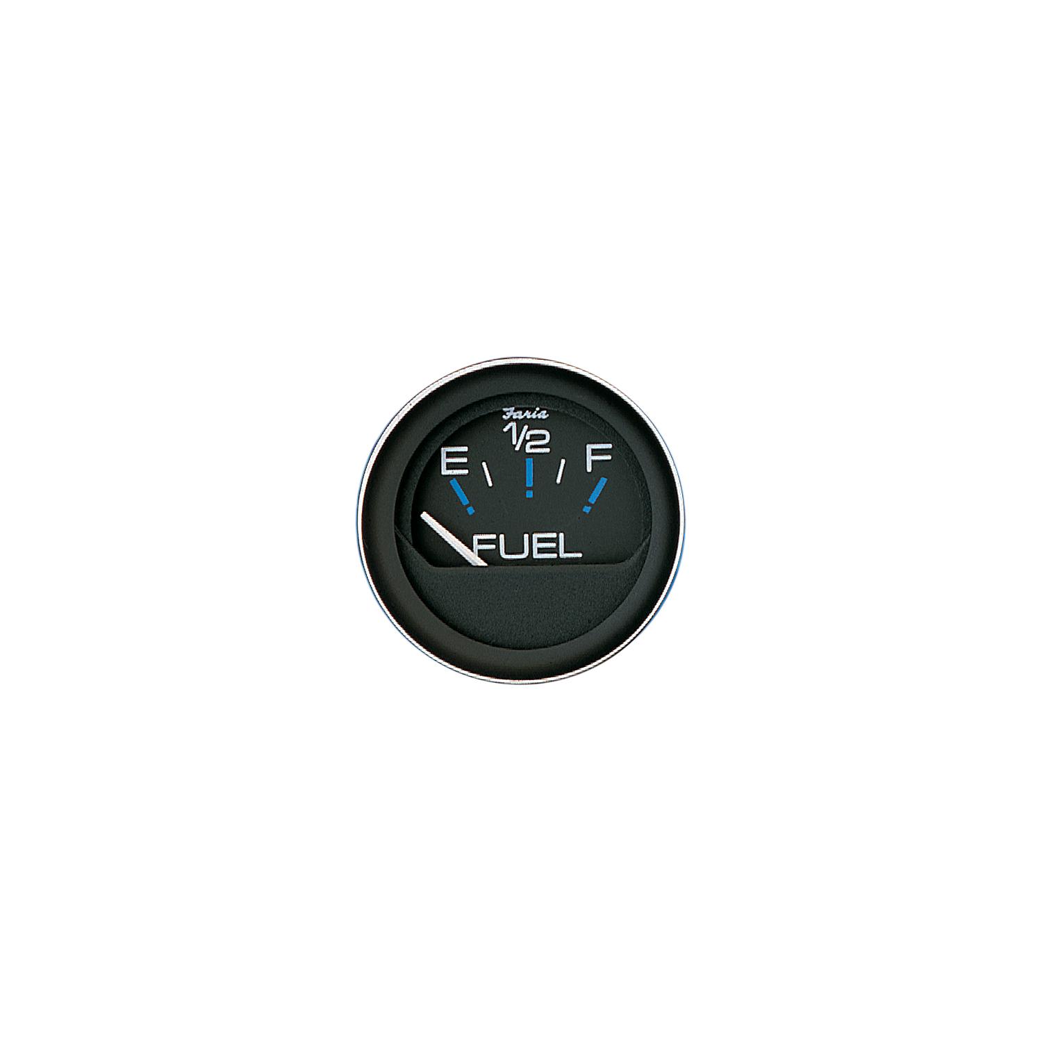 Faria Coral Black 2" Fuel Level Gauge (E-1/2-F) - Image 2