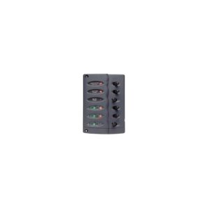 Marinco Contour Switch Panel Includes 6 Switches and 3 Inline Fuse Holders