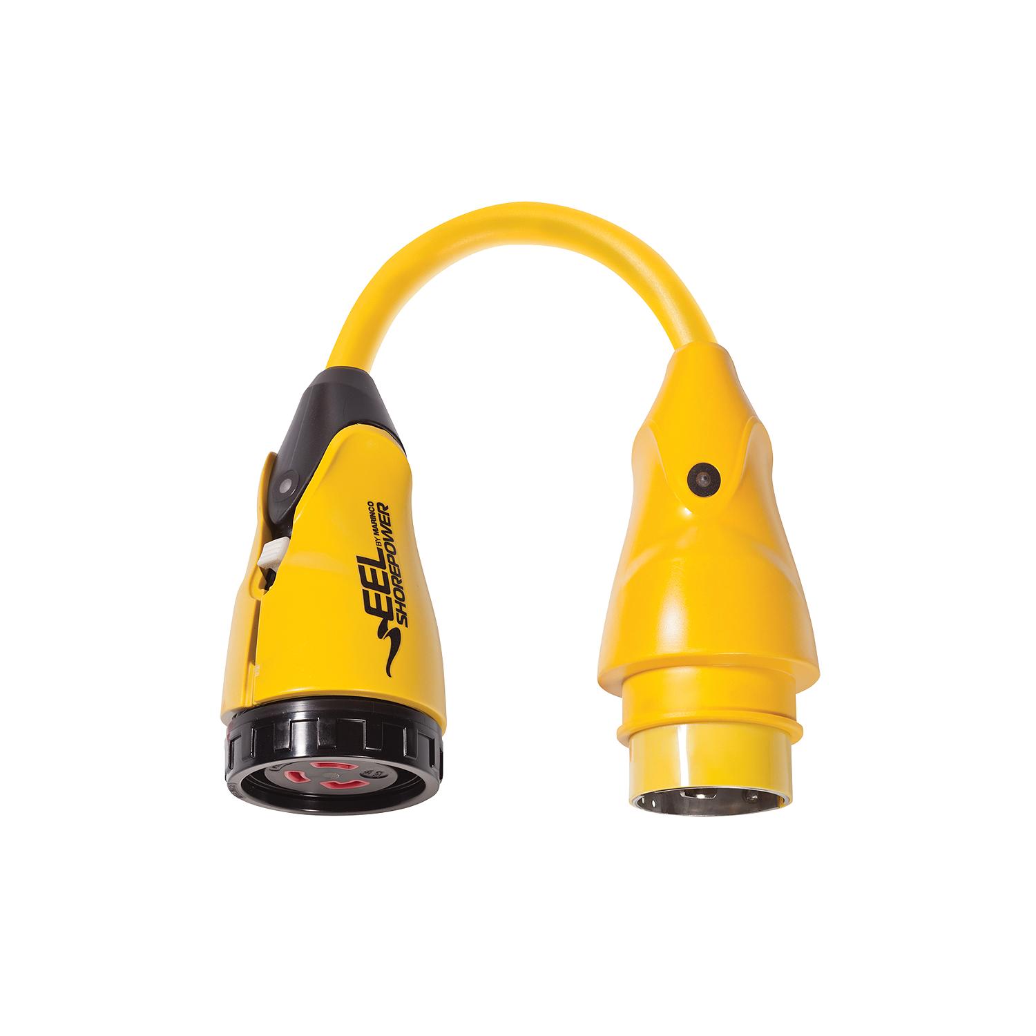 Marinco P503-30 EEL Pigtail Adapter Dock Side Male 50A 125V Locking to Boat Side Female 30A 125V Locking With Sealing Collar System - Image 2