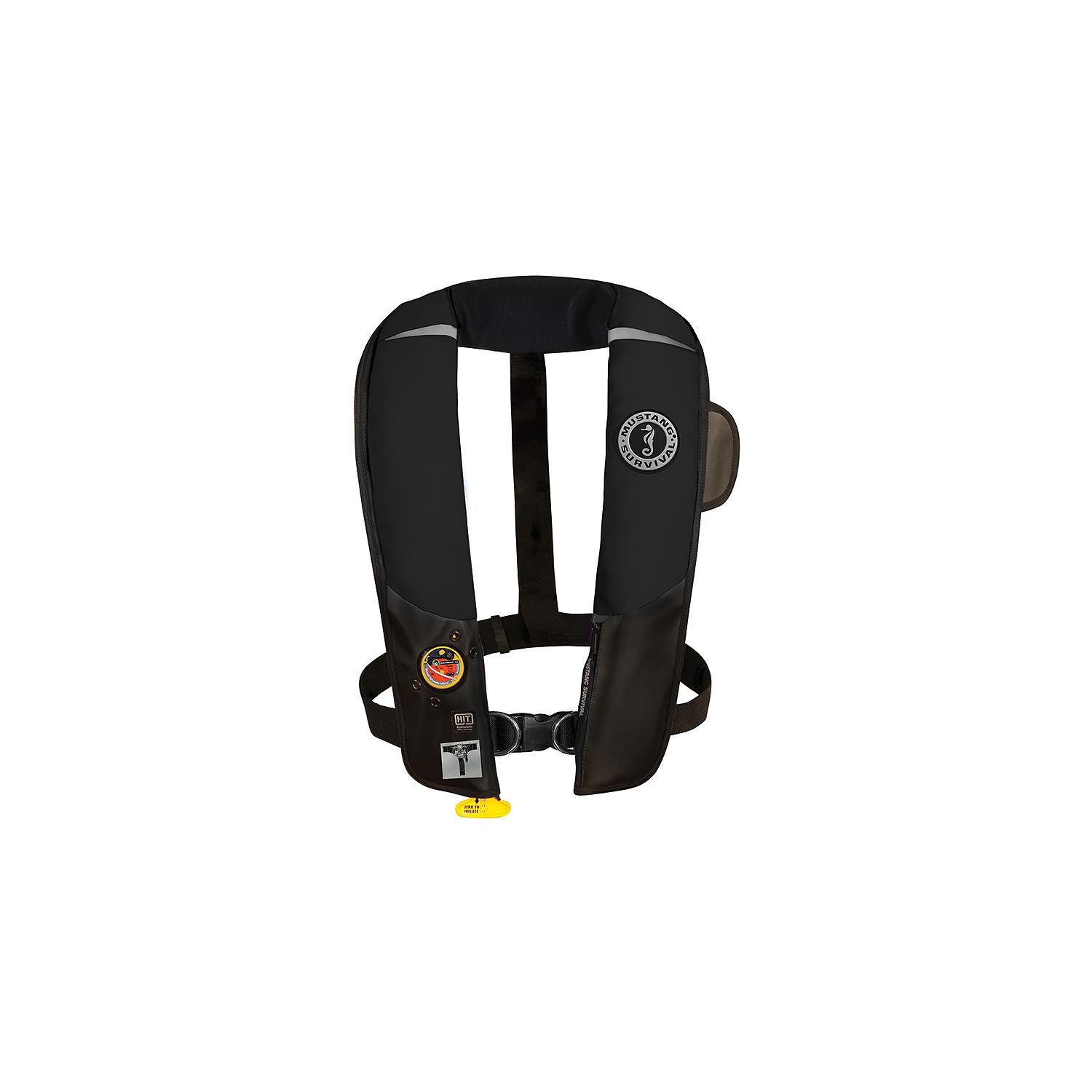 Mustang MD31840213 HIT Inflatable PFD w/Safety Harness, Black