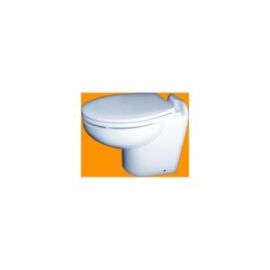 Raritan 230HF012 Marine Elegance Slant Back, Pressurized Fresh Water, Low Profile 12V Toilet, White