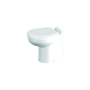 Raritan 221HF012 Marine Elegance Straight Back, Pressurized Fresh Water, Low Profile 12V Toilet, White
