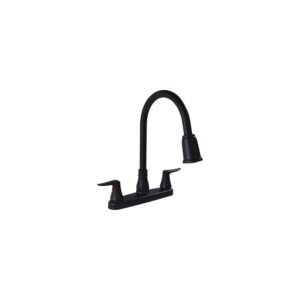 Valterra PF221703 Catalina Two Handle Kitchen Faucet, Matte Black