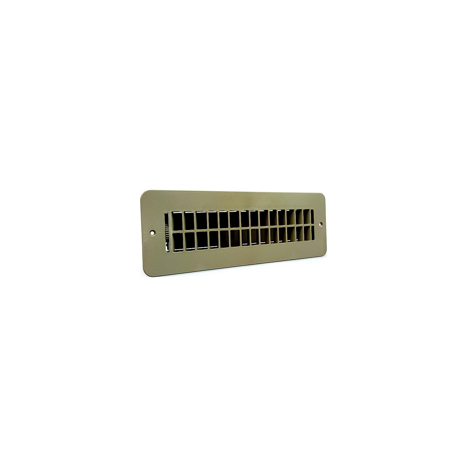 B&B Molders 94260 Floor Register, w/ Damper, Tan