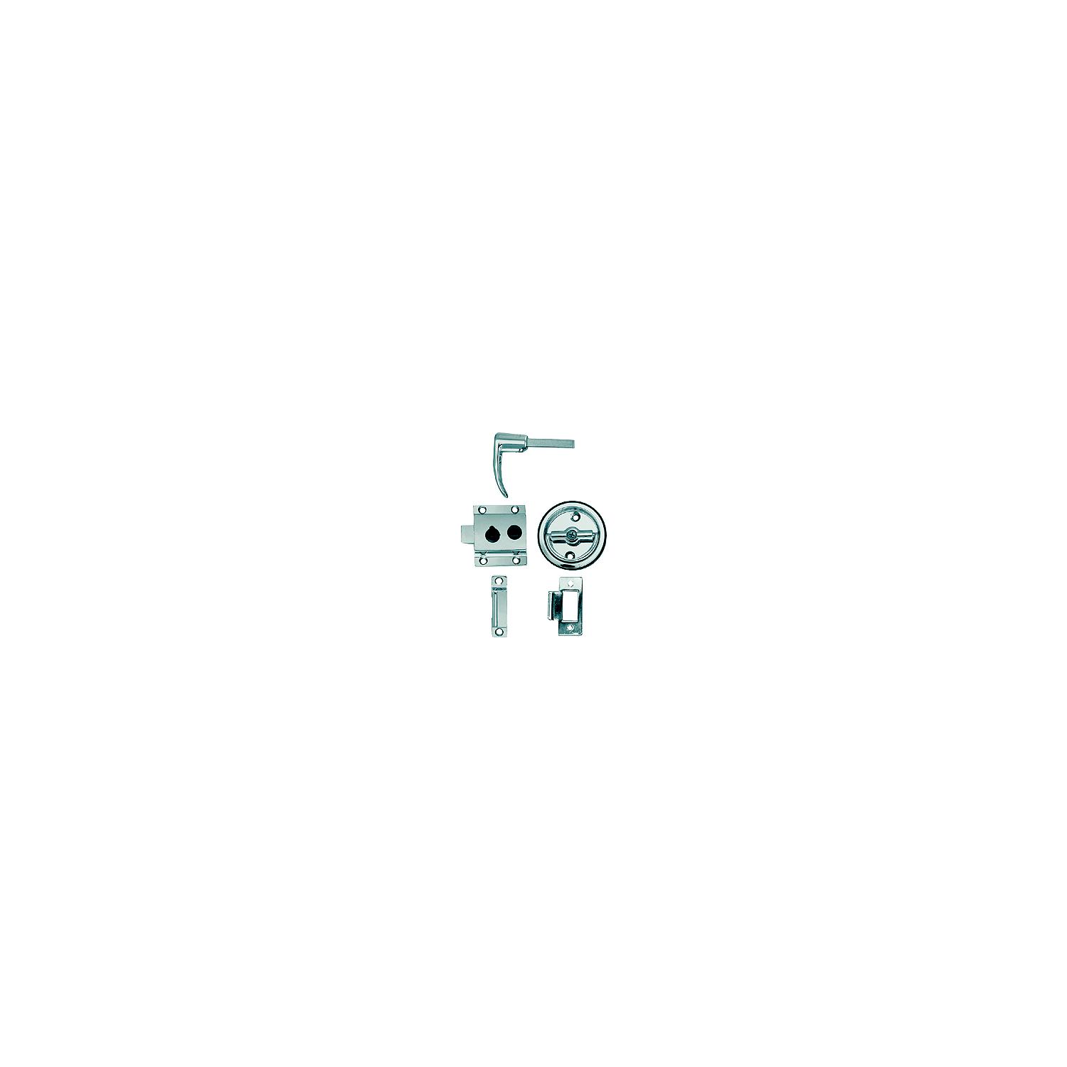 Perko 1280DP0CHR Flush Cup Rim Latch Set, w/Flush Strike, 3/4" - 1-1/8" Door