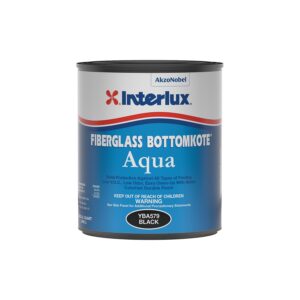Interlux YBA579Q Fiberglass Bottomkote Aqua, Black, Qt.
