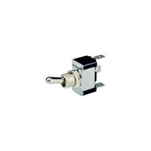BEP 1002001 Chrome Plated Toggle Switch, On-Off-On, SPDT, 1/4" Blade Terminals