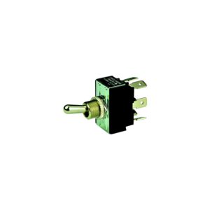 BEP 1002014 Chrome Plated Toggle Switch, On-Off-(On), DPDT, 1/4" Blade Terminals