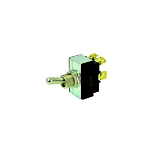 BEP 1002017 Chrome Plated Toggle Switch, Off-On, DPDT, #632 Screw Terminals