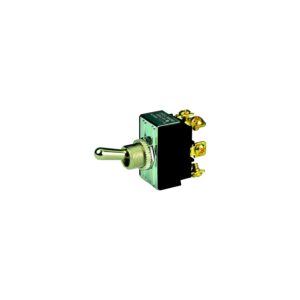 BEP 1002018 Chrome Plated Toggle Switch, On-Off-On, DPDT, #632 Screw Terminals