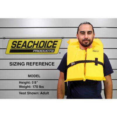 Seachoice 86020 Type II Life Vest - Adult, Yellow - Image 4