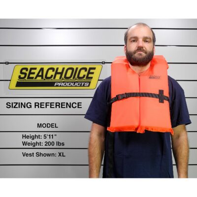 Seachoice 85580 Type II Life Vest - XL, Orange - Image 3